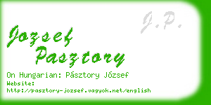 jozsef pasztory business card